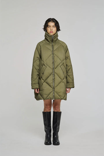 W5-9337 Giacca Nylon Verde Militare 0747