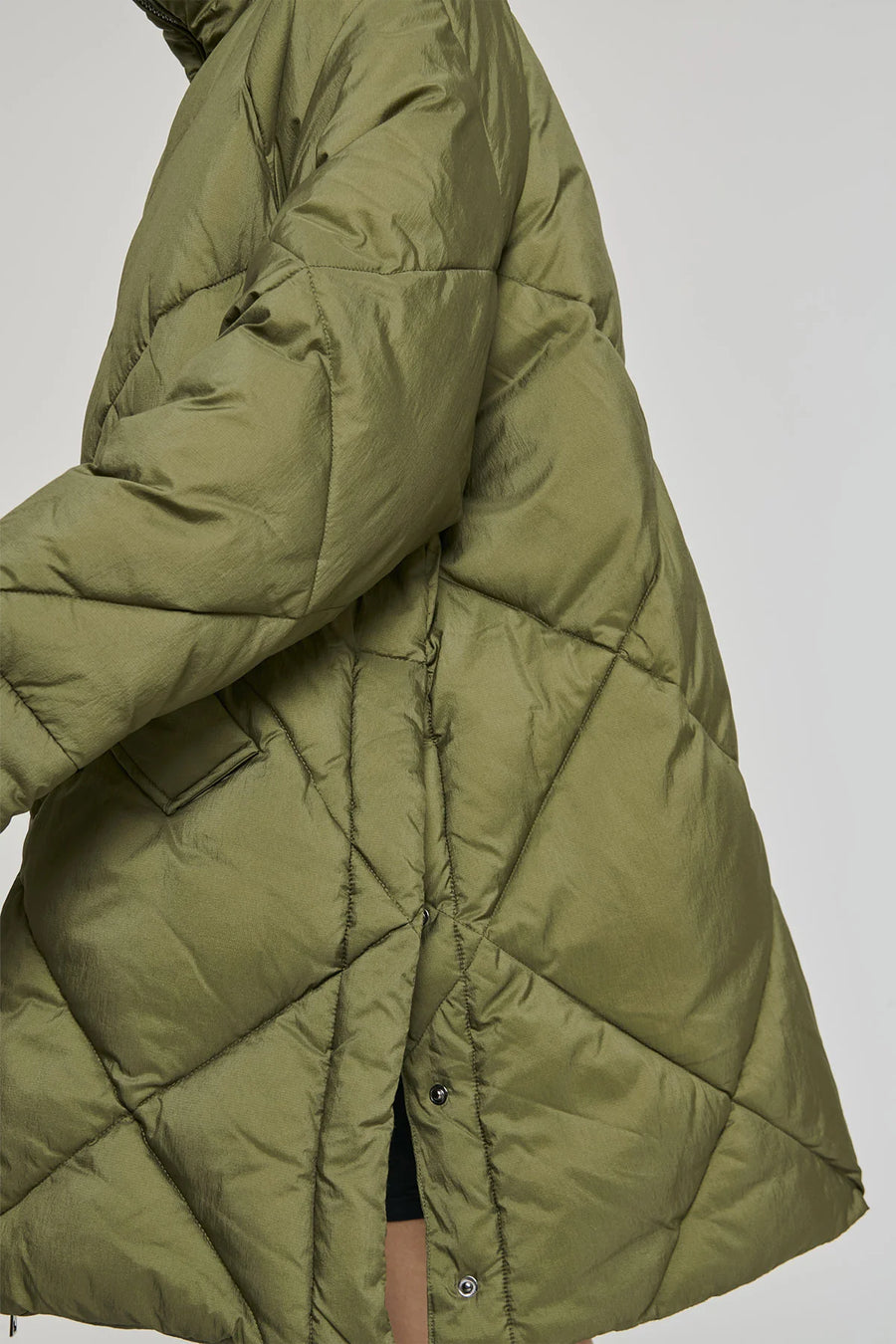 W5-9337 Giacca Nylon Verde Militare 0747