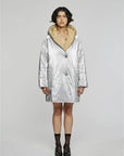 W5-9341 Giacca Nylon Reversibile Silver/Sand 9144