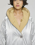 W5-9341 Giacca Nylon Reversibile Silver/Sand 9144