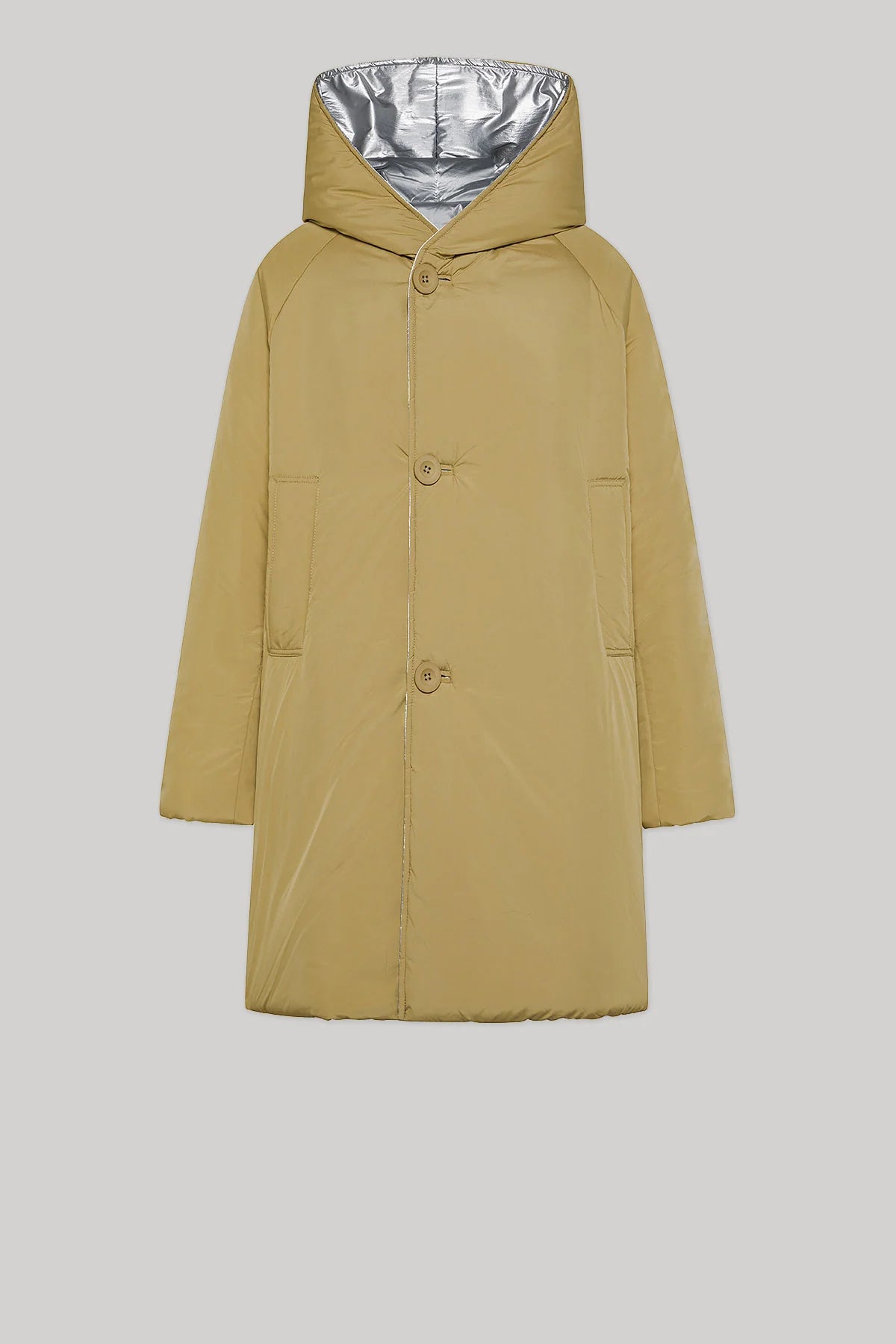 W5-9341 Giacca Nylon Reversibile Silver/Sand 9144