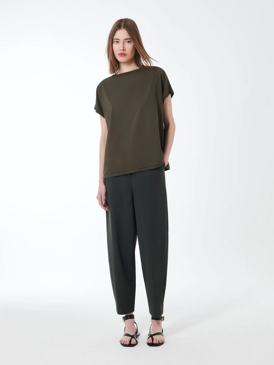 DS5-704 T-shirt Oxford Gdy Square Blue Black Woman