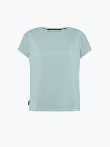 DS5-704 T-shirt Oxford Gdy Square Light/Blue Woman