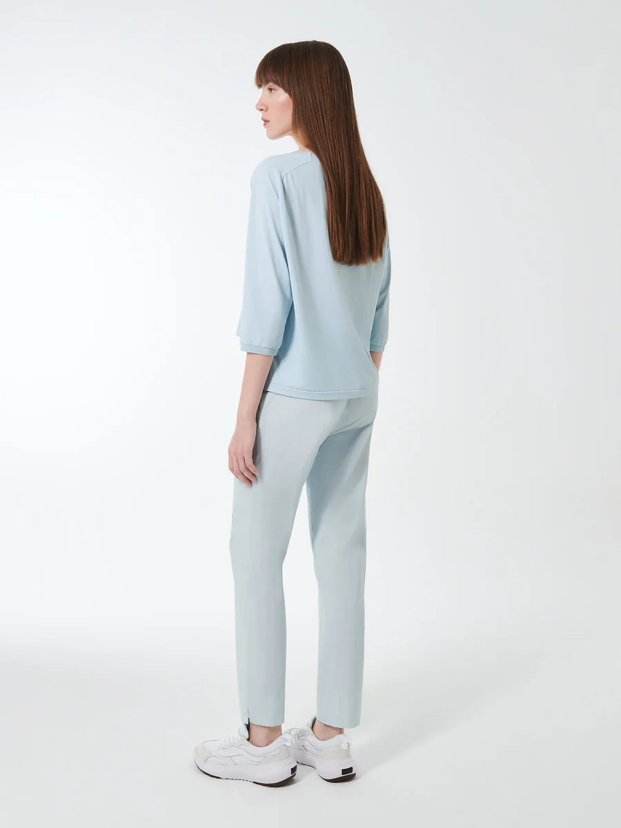 DS5-718 Shirt Oxford Gdy Crop 34 Light Blue Woman