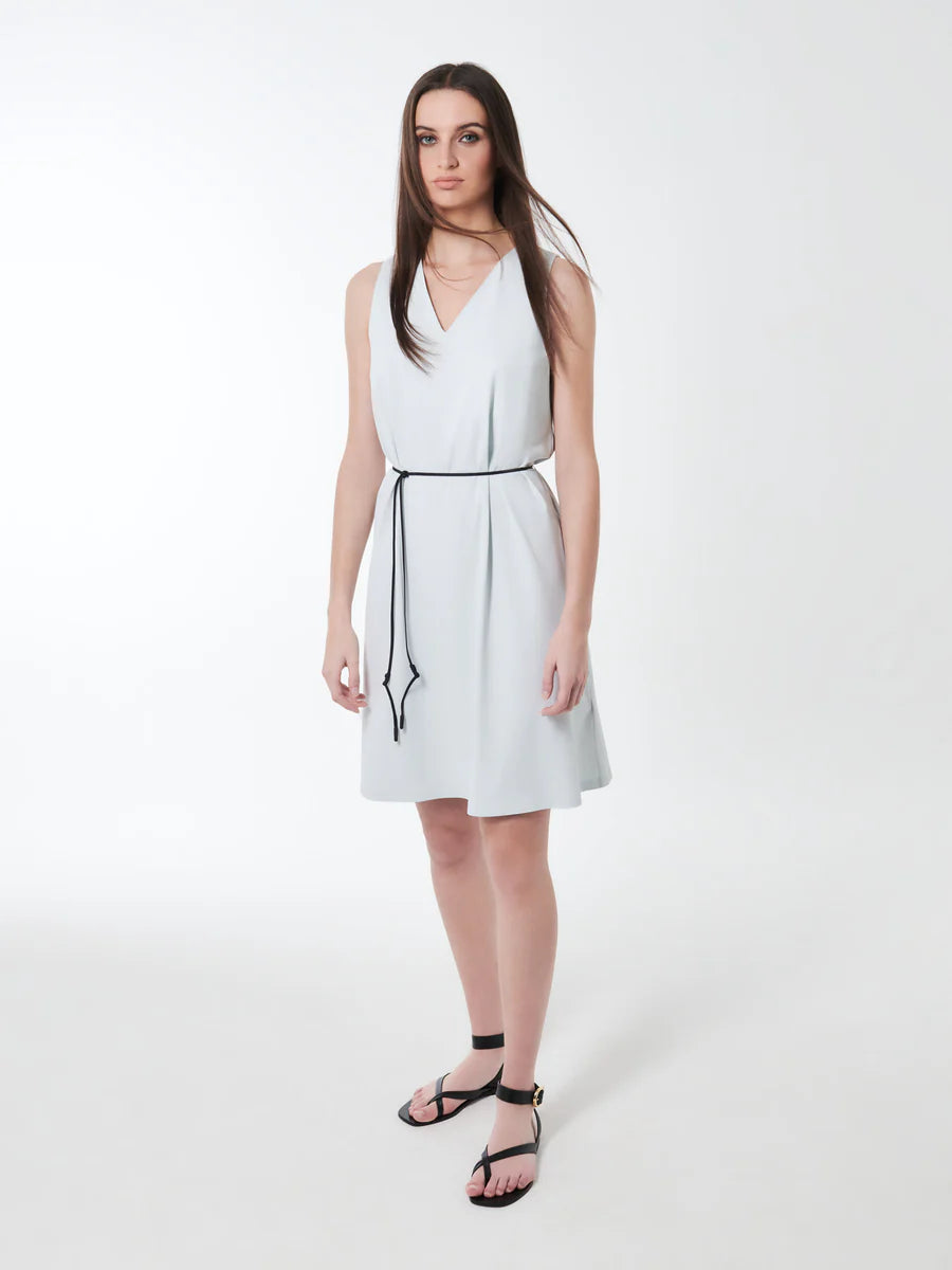 DS5-813 Abito Glassissimo Over V Bit of Blue Woman