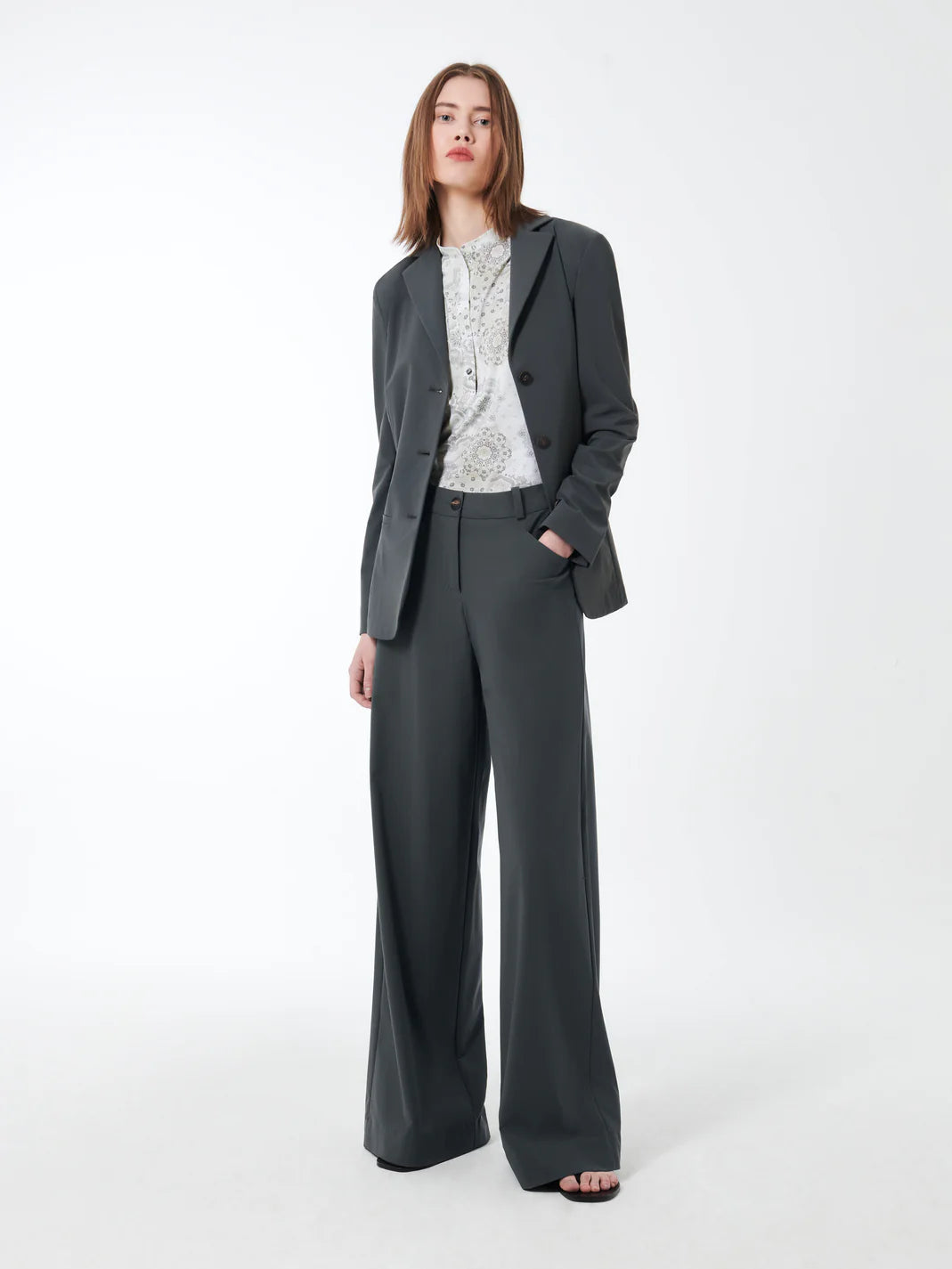 DS5-857 Pantalone Livia Surflex White/Sand Woman