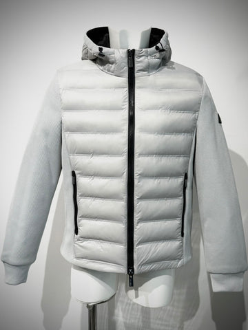 W5-0041 MESH Piumino Ibrido Cappuccio Mastice Man