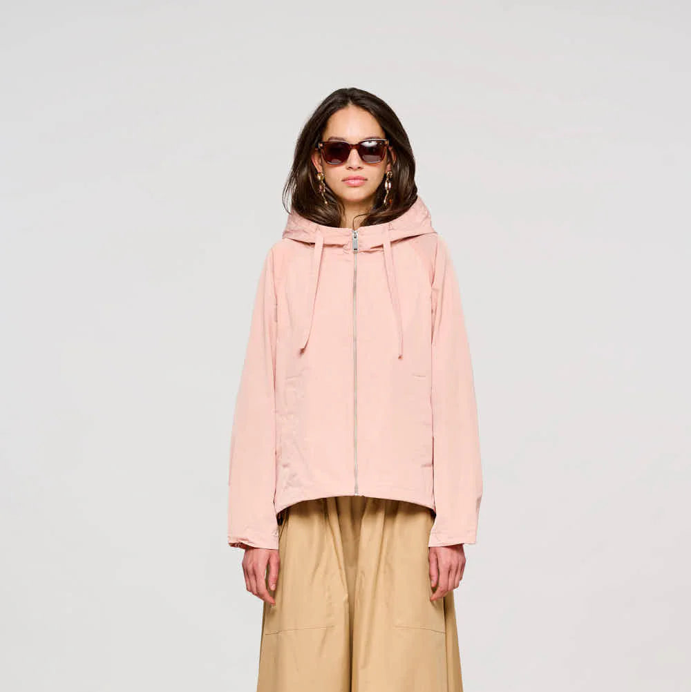 S6-8000 Giacca con Zip in Nylon Memory Dusty Pink