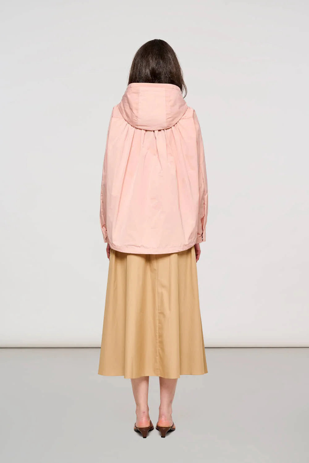 S6-8000 Giacca con Zip in Nylon Memory Dusty Pink