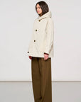 S6-9000 Giacca Reversibile in Nylon Memory Burnished Gold/ Bone White