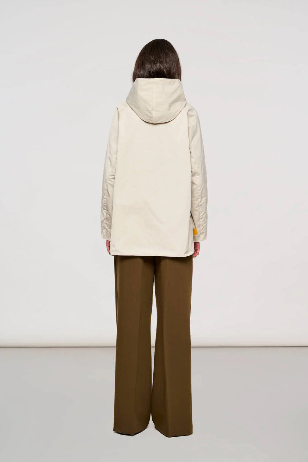 S6-9000 Giacca Reversibile in Nylon Memory Burnished Gold/ Bone White