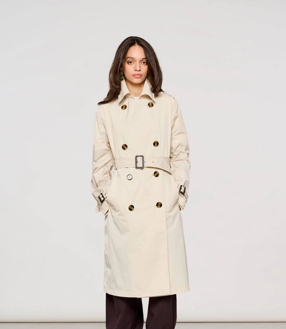 S6-25000 Trench in Nylon Memory Bone White