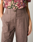 S6-25031 Pantalone Cropped Stretch Cacao