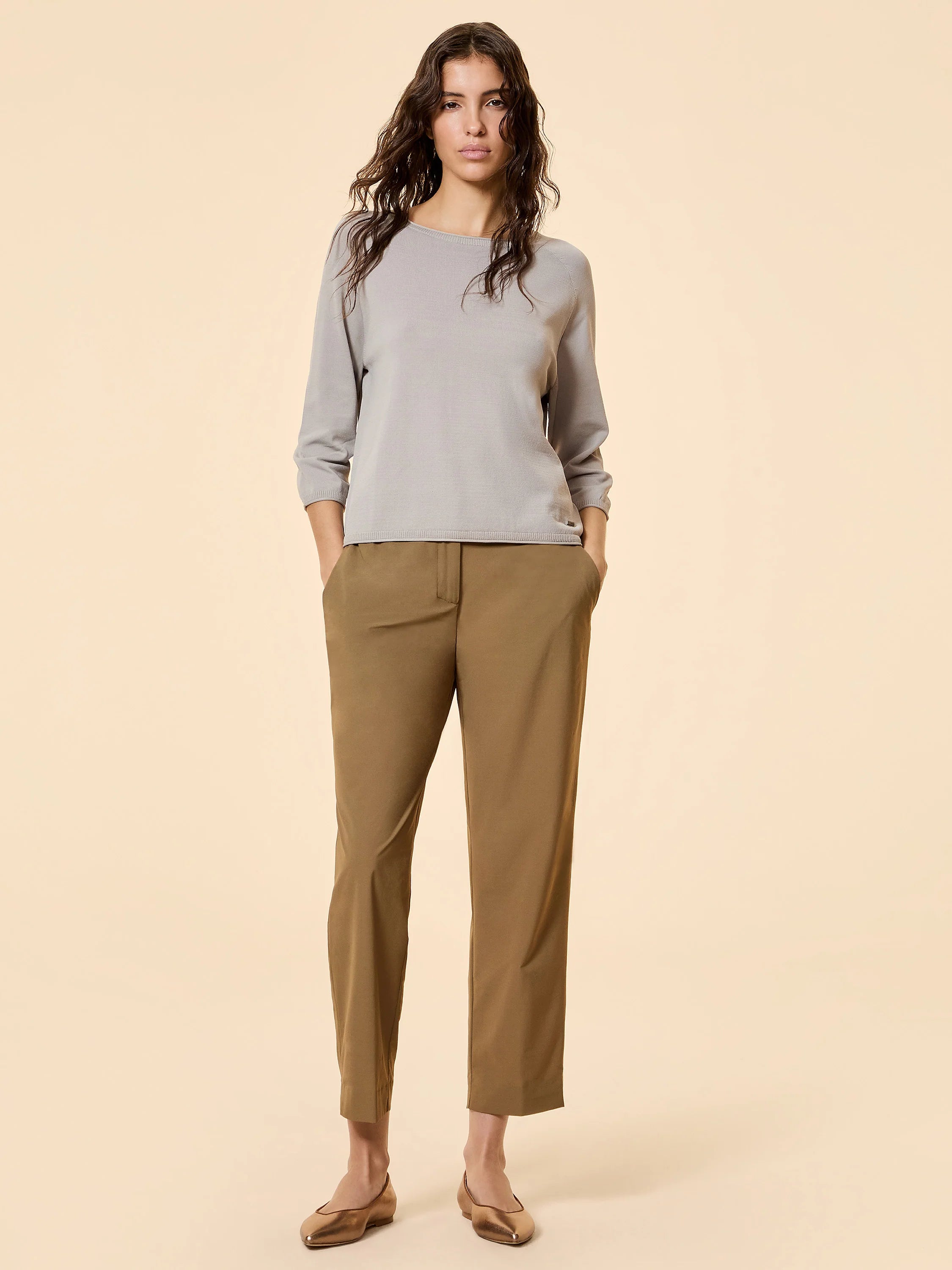 DS6-600 Maglia Maxell Round White/Sand Woman