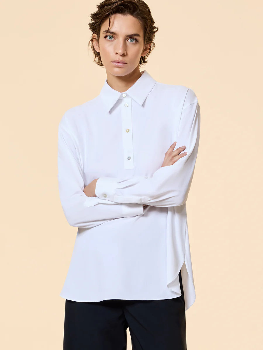 DS6-755 Polo Camicia Oxford White Woman