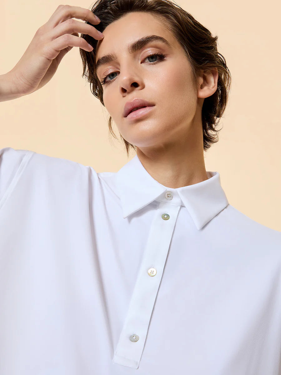 DS6-755 Polo Camicia Oxford White Woman