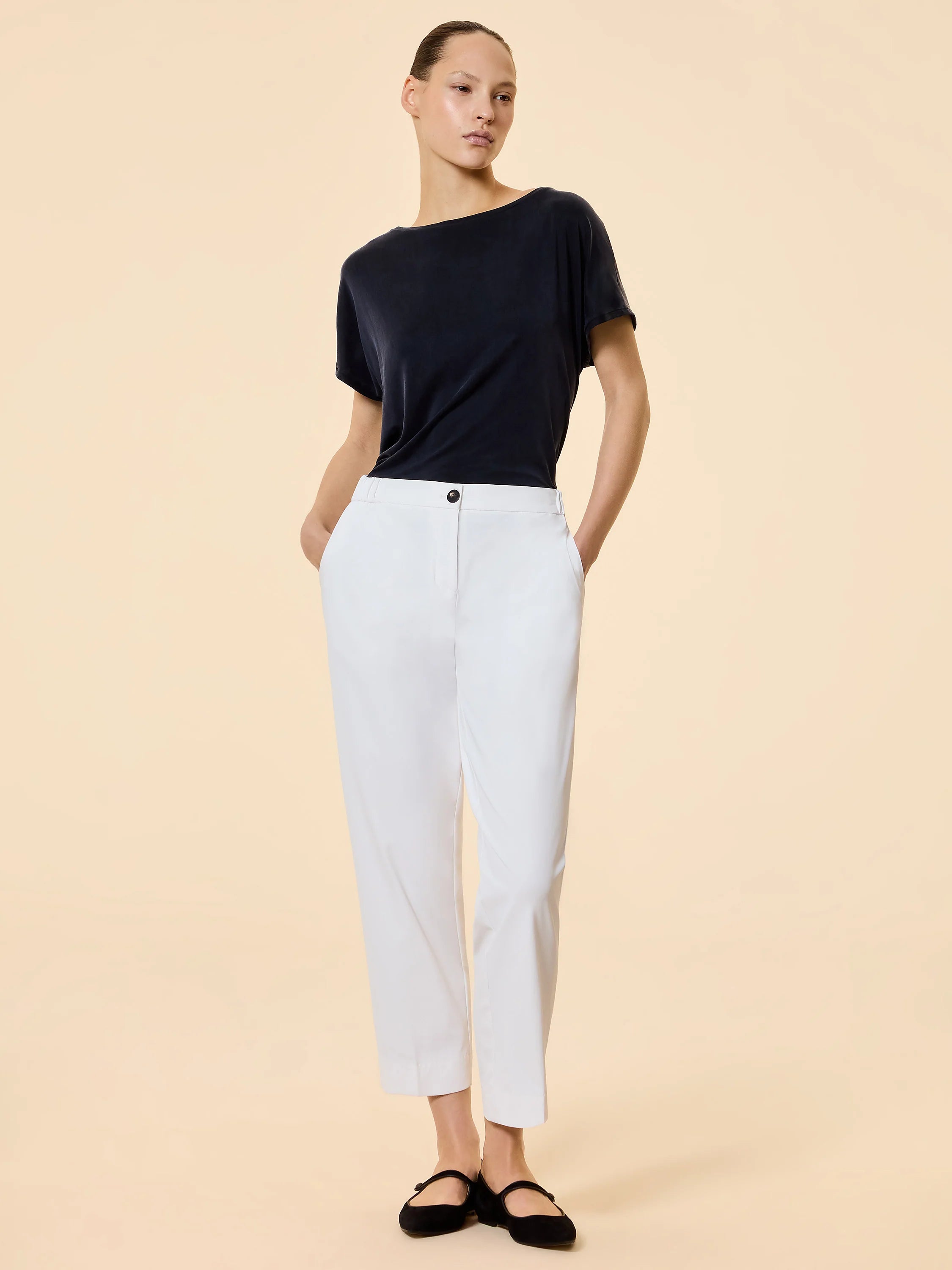 DS6-852 Pantalone Surflex Chino Jo White/Sand Woman