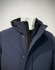 W5-0017 BONDED Parka Tech Corto Cappuccio Blu Man