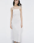 S6-2A3044 Abito Midi Fluido Pearl Ivory