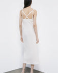 S6-2A3044 Abito Midi Fluido Pearl Ivory