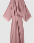 S6-2A3058 Abito Kimono Fluido in Georgette Terracotta