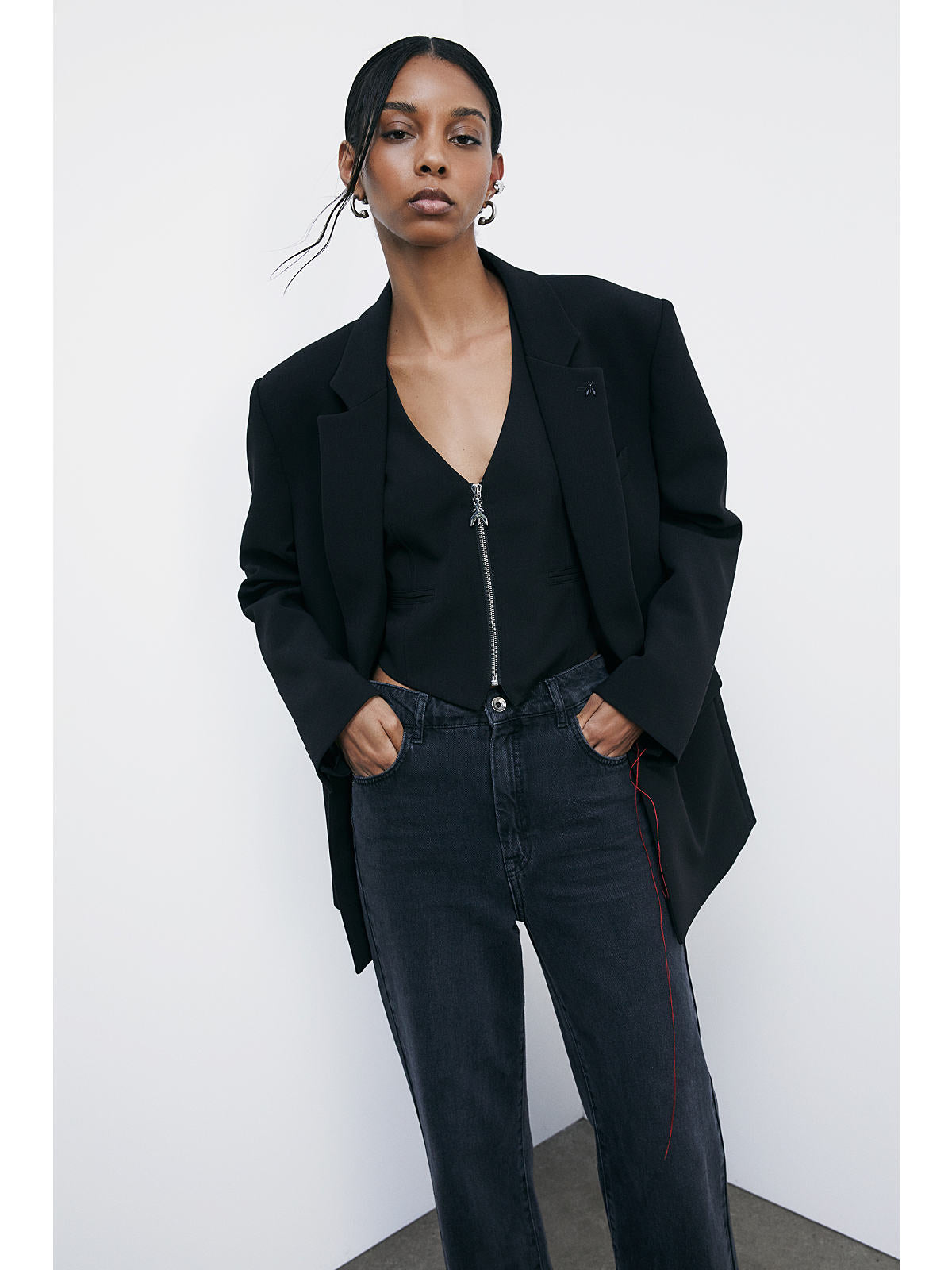 W5-2C1652 Gilet Nero