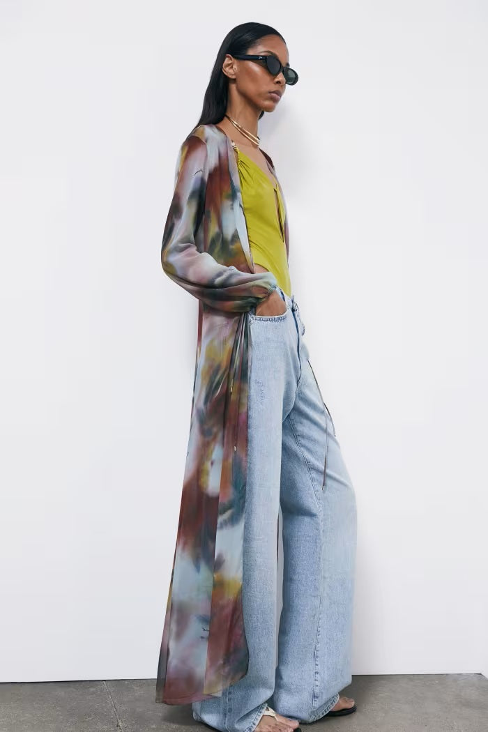 S6-2C1735 Camicia Lunga Beach Capsule Summer Faded