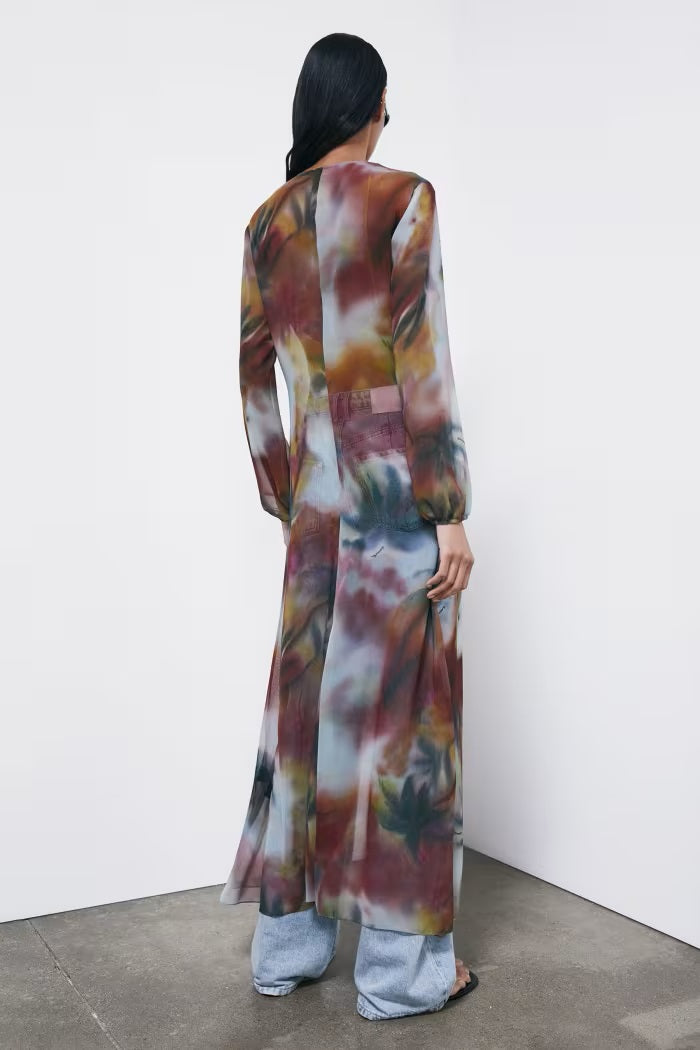 S6-2C1735 Camicia Lunga Beach Capsule Summer Faded