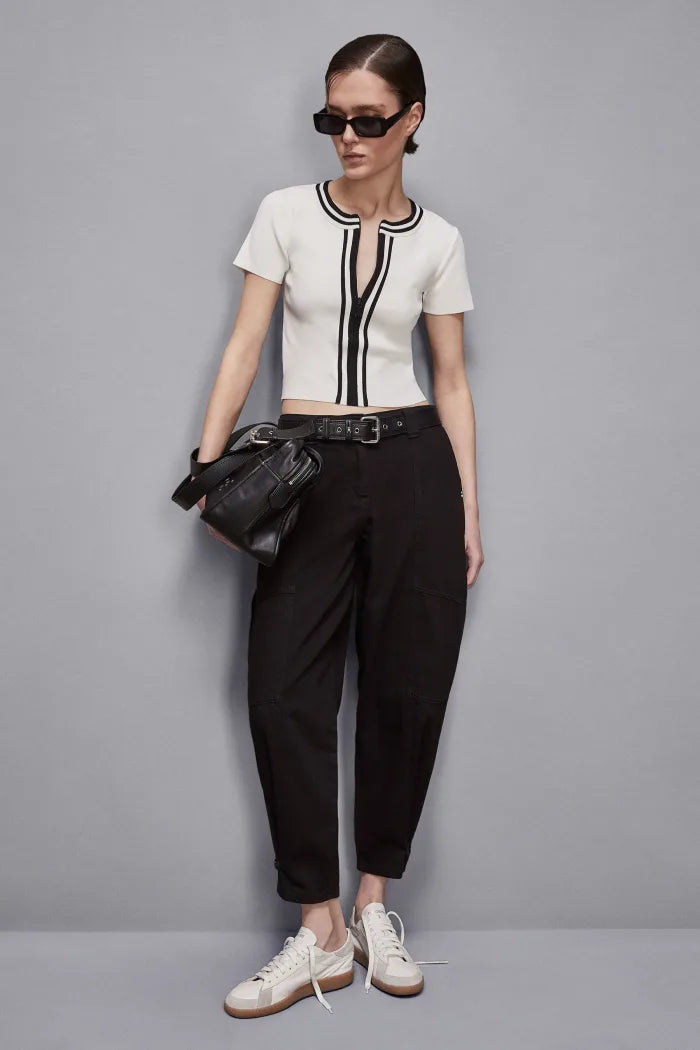 S5-2K0315 Maglia Slim Fit a Costine Bianco