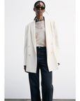 W5-2M4514 Maglia Pizzo Paillettes Wooly White