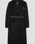 W4-2O0166 Cappotto con Zip Nero