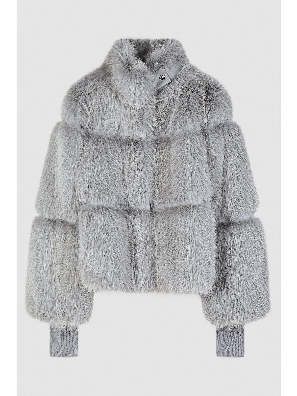 W5-2O0174 Giubbotto Corto Eco Pelliccia Mistery Grey Melange