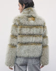 W6-2O0185 Giubbotto Fluffy Corto Lizard