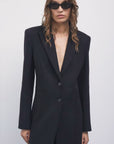 W6-2O0231 Cappotto Lungo Nero