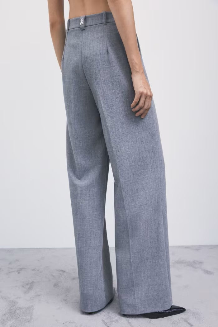 W6-2P0039 Pantalone Sartoriale Stretch Gray Melange