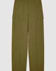 W6-2P0040 Pantaloni Cargo Palazzo Lizard Green