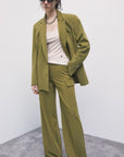 W6-2P0040 Pantaloni Cargo Palazzo Lizard Green