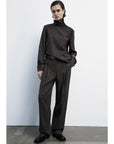 W5-2P1700 Pantalone Con Pieghe Warm Beige