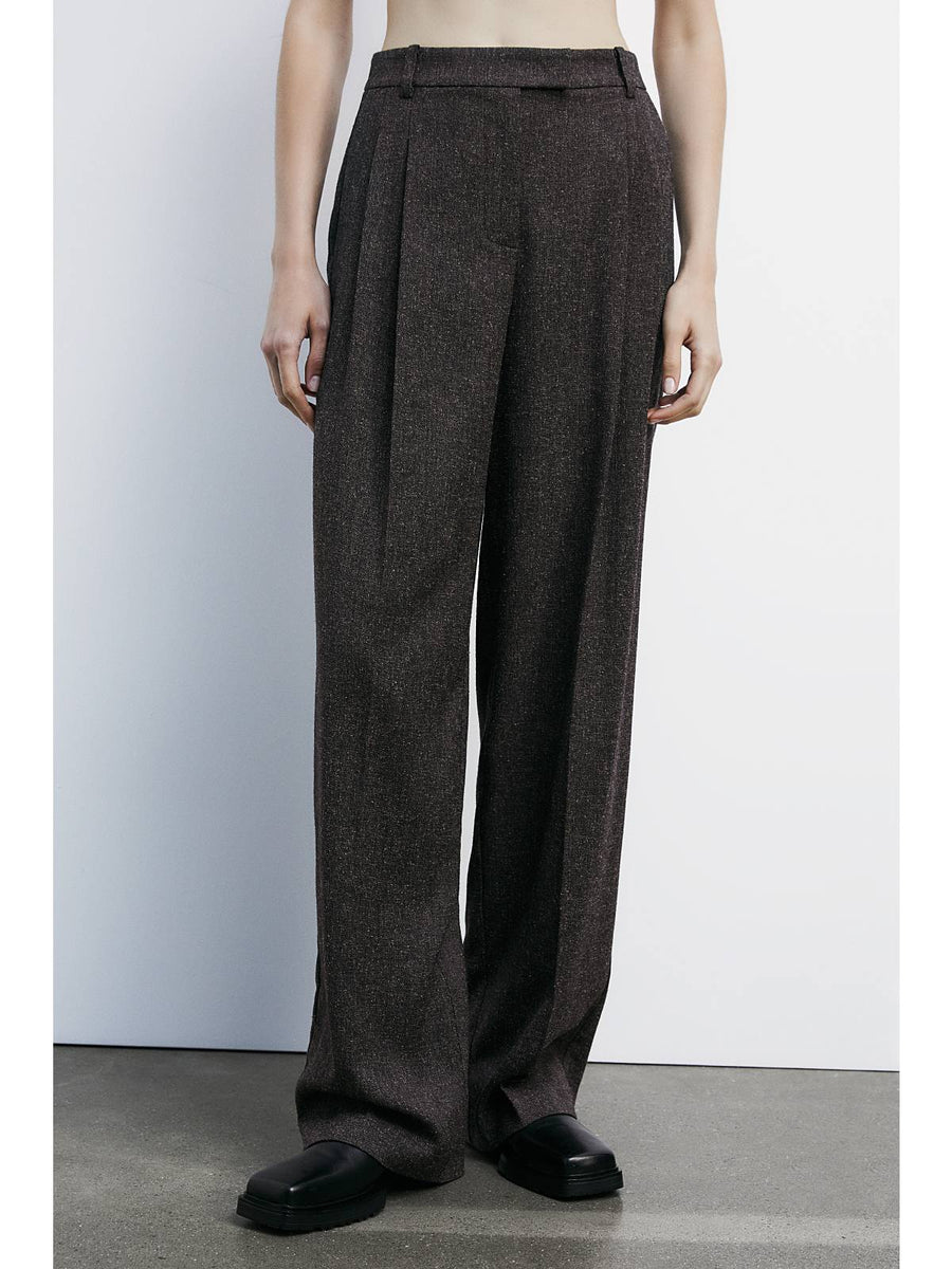 W5-2P1700 Pantalone Con Pieghe Warm Beige