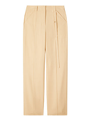 S6-8P1740 Pantalone Dritto Viscosa Desert Sand