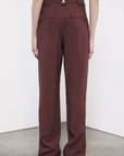 S6-8P1740 Pantalone Dritto Viscosa Desert Sand
