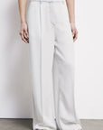 S6-2P1743 Jeans Wide leg in Denim Leggero Super Bleach Tencel