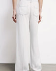 S6-2P1743 Jeans Wide leg in Denim Leggero Super Bleach Tencel
