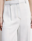 S6-2P1743 Jeans Wide leg in Denim Leggero Super Bleach Tencel