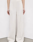 S6-8P1754 Pantaloni Palazzo Strutturati Pearl Ivory
