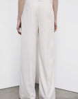 S6-8P1754 Pantaloni Palazzo Strutturati Pearl Ivory
