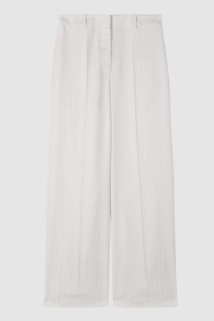 S6-8P1754 Pantaloni Palazzo Strutturati Pearl Ivory