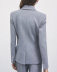 W6-2S0044 Blazer Doppiopetto Stretch Gray Melange