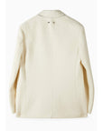W5-2S1533 Giacca a Pelo Lungo Wooly White