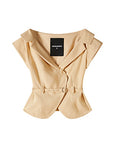 S6-2S1549 Giacca Sartoriale Corta Cintura Desert Sand
